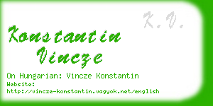 konstantin vincze business card